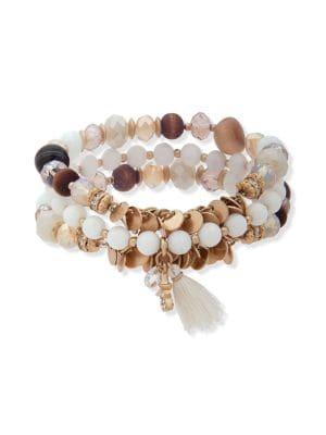 Lonna & Lilly Crystal Three-row Beaded Bracelet