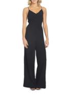 1.state On Pointe Lace-up Back Wide Leg Jumpsuit