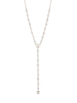 Marchesa Faux Pearl And Crystal Long Y-necklace
