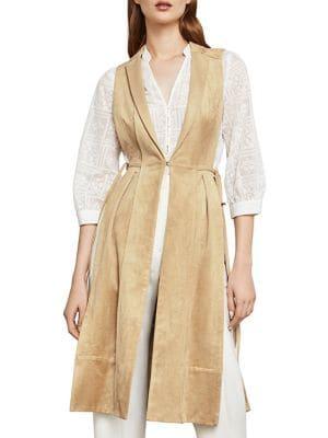 Bcbgmaxazria Gaia Faux-suede Long Vest