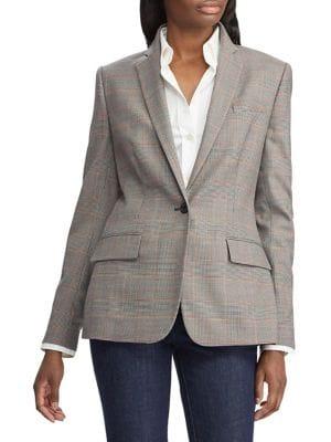Lauren Ralph Lauren Glen Plaid Wool-blend Blazer