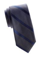 Black Brown Forbes Stripe Silk Tie