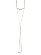 Design Lab Lord & Taylor Faceted Stone Layered Lariat Necklace