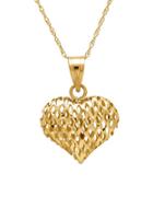 Lord & Taylor 14k Gold Perforated Heart Pendant Necklace