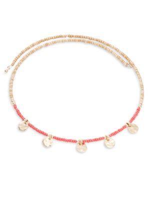 Design Lab Lord & Taylor Charm Accented Beaded Necklace