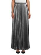 Eliza J Pleated Metallic Skirt