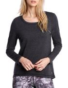 Danskin Scoopneck Long-sleeve Heathered Tee