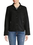 Vince Camuto Snap-front Faux Suede Jacket