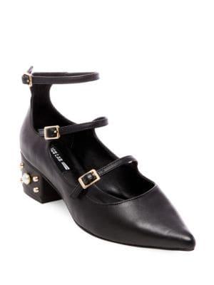 Design Lab Studded Ankle-strap Pumps