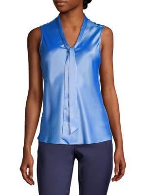 Kasper Tie-neck Blouse