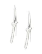 Kenneth Cole New York Silver Items Knotted Stick Linear Earrings