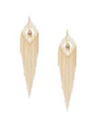 Design Lab Lord & Taylor Floral Fringe Earrings