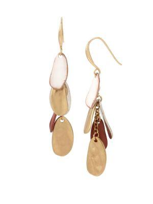 Robert Lee Morris Collection Soft Spoken Crystal Shakey Linear Earrings