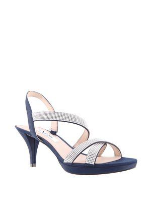 Nina Nizana Embellished Satin Sandals
