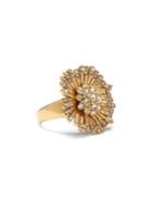 Vince Camuto Vintage-look Goldtone & Crystal Flower Ring