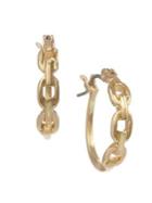 Laundry By Shelli Segal Gold Rush Goldtone Chain Link Hoop Earrings