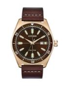 Citizen Brycen Stainless Steel & Leather-strap Sport Watch