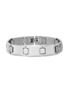 Lord & Taylor Men's Stainless Steel Square Link Bracelet