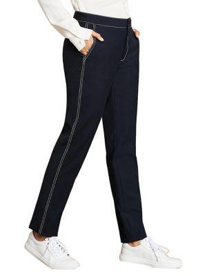 Brooks Brothers Red Fleece Topstitched Cotton-blend Pants