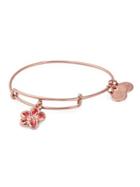 Alex And Ani Tropical Flower Color Infusion Crystal Charm Bangle Bracelet