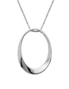 Lord & Taylor Organic Oval Pendant Necklace