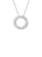 Lord & Taylor Open Circle Rhodium-plated Sterling Silver & Crystal Pendant Necklace