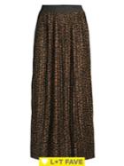 Only Disco Long Leopard-print Skirt