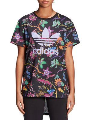Adidas Originals Floral Longline Tee