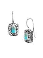 Lord & Taylor Sterling Silver Filigree Square Dangle Earrings