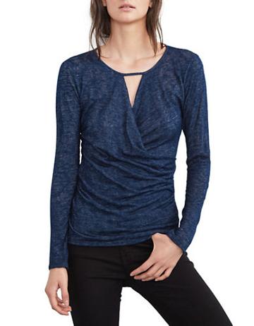 Velvet By Graham And Spencer Heathered Wrap Top