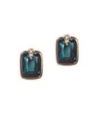 Vince Camuto Bioluminescence Fashion Crystal Square Button Earrings