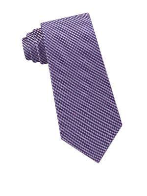 Black Brown Zigzag Silk Tie