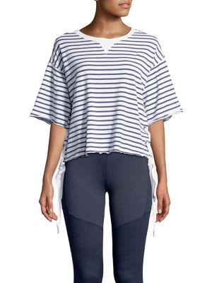 Calvin Klein Performance Striped Side Tie Top
