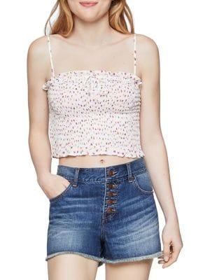 Bcbgeneration Stone Dots Smocked Top