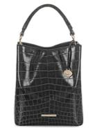 Brahmin Black Veil Amelia Leather Bucket Bag