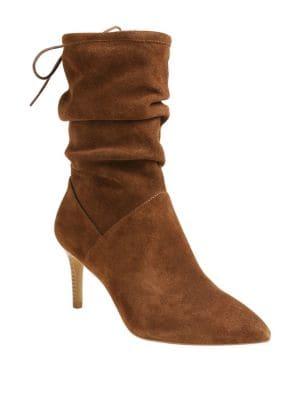 Kensie Natthan Suede Heeled Booties