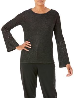 Olsen Embellished Bell Sleeve Sweater