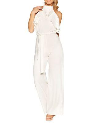 Quiz Crepe Frill Halterneck Jumpsuit