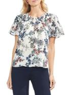 Vince Camuto Sapphire Blossom Smocked Blouse
