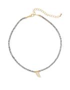 Design Lab Lord & Taylor Pave Horn Pendant Beaded Necklace