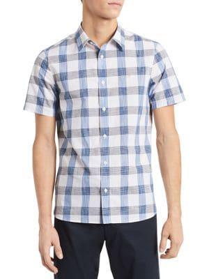 Calvin Klein Plaid Button Front Shirt