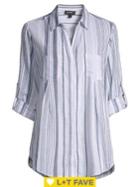 Lord & Taylor Petite Stripe Button-down Shirt