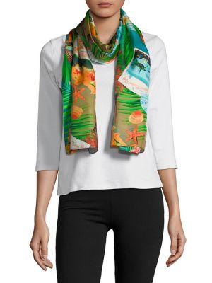 Echo Tropical Australian Print Silk Scarf