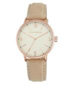Vince Camuto Vc5306rgtn Rosetone And Leather Watch
