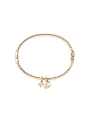 Vince Camuto Goldtone And Crystal Initial Bracelet