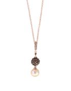 Effy Final Call 10mm Golden South Sea Pearl, Diamond And 14k Yellow Gold Pendant Necklace