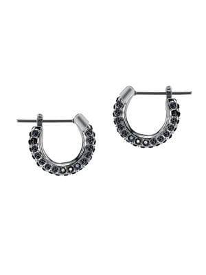 Swarovski Stone Small Ruthenium-plated Earrings