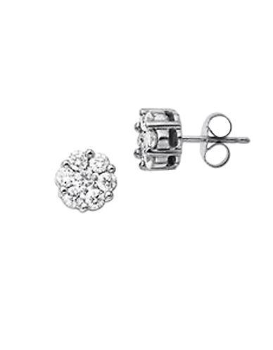 Lord & Taylor 14 Kt White Gold 1.0 Ct T W Diamond Earrings