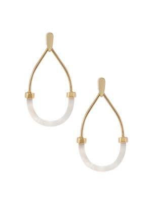 Laundry By Shelli Segal Frisco Fringe Goldtone & Resin Teardrop Earrings
