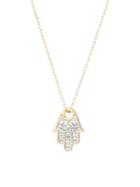 Adina Reyter 14k Yellow Gold & 0.07 Tcw White Diamond Pave Hamsa Necklace
